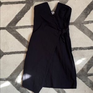 Nectar Strapless Black Mini Dress